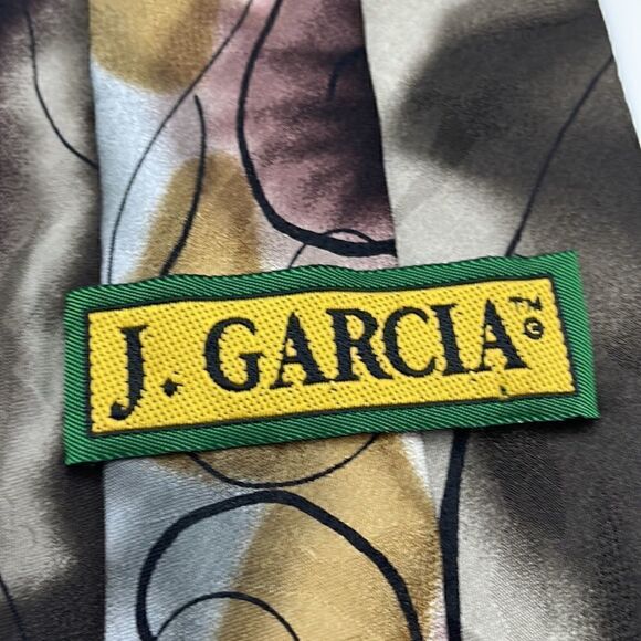 100% silk J. Garcia emerging elephant necktie - Picture 5 of 6